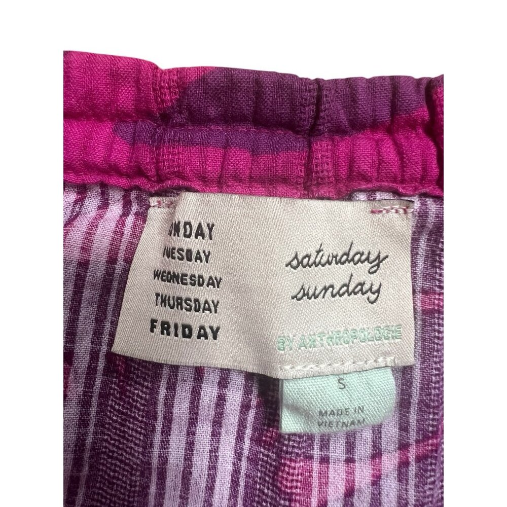 Anthropologie Saturday Sunday Yasmine Maxi Dress fuschia Size Small Cotton - Picture 3 of 11